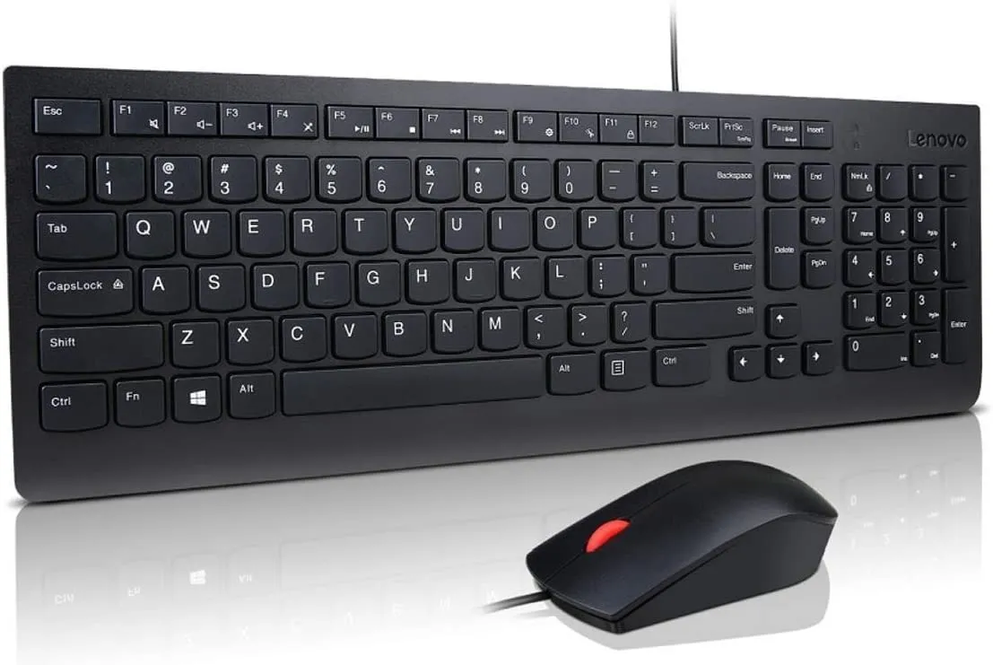 COMBO TECLADO MOUSE LENOVO 300 USB NEGRO, vista 2